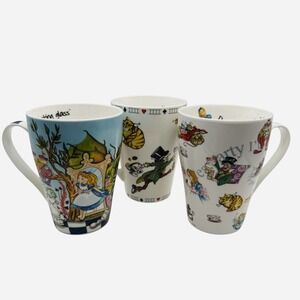 Paul Cardew England "Alice In Wonderland"  14 oz Mugs Set Of 3